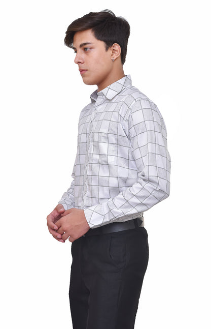 Premium Men's Satin Printed Shirt - Designer Pattern Formal Wear | CAFE-X