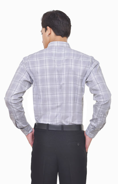 Men's Cotton Check Shirt - AMSLER SLUB 11
