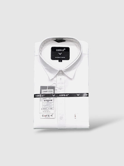 Camry Lycra Premium Cotton Blend Shirt - Stretch Twill | CAFE-X INDIA