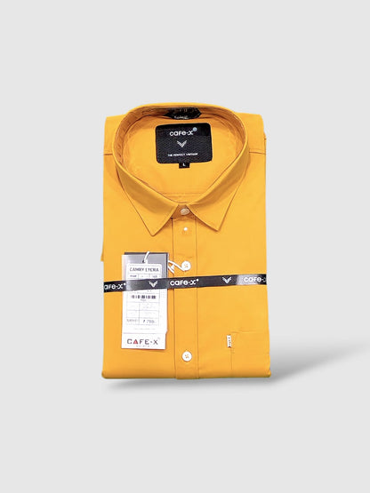 Camry Lycra Premium Cotton Blend Shirt - Stretch Twill | CAFE-X INDIA