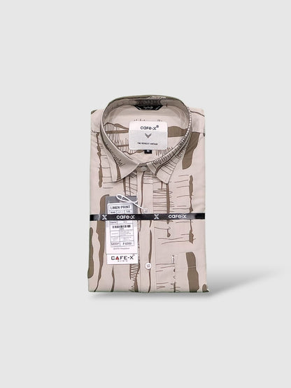 Linen Print Eco-Friendly Fabric - Sustainable Cotton Blend