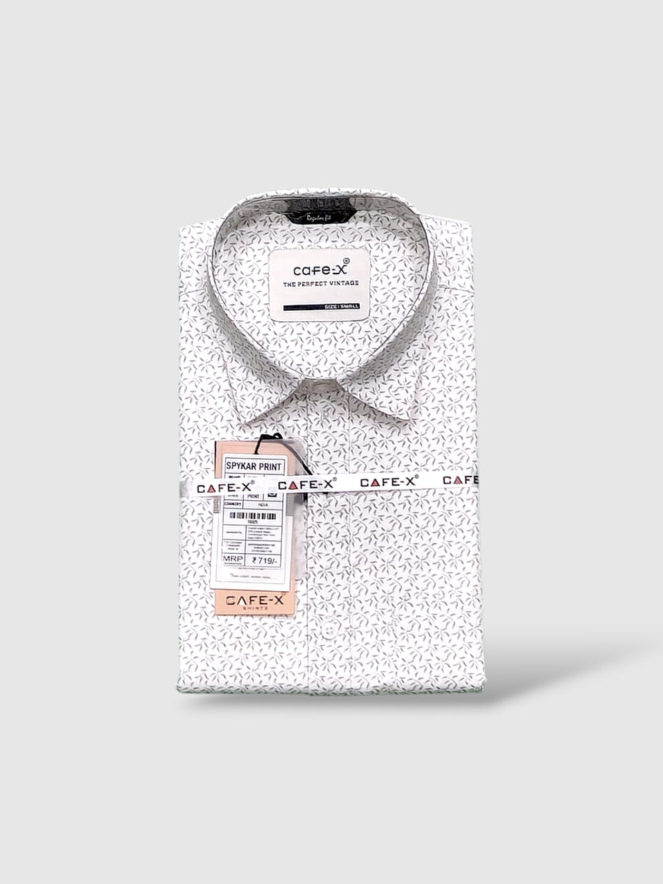 Spykar Print Executive Cotton Fabric - Professional Shirt Material