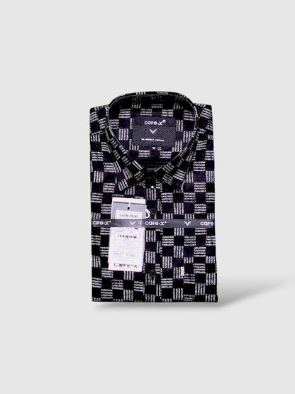 Elite Satin Print Shirt - Men's Designer Fashion | CAFE-X