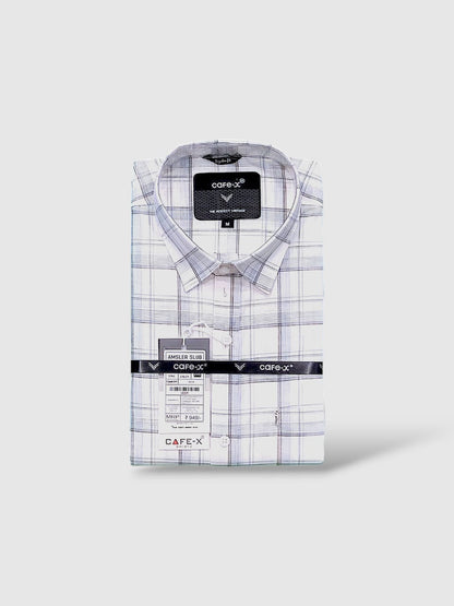 Men's Amsler Slub Premium Yarn-Dyed Cotton Checks Shirt - Formal Business Wear