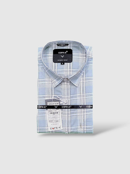 Men's Premium Cotton Checkered Shirt - No Shrink Comfortable Fit