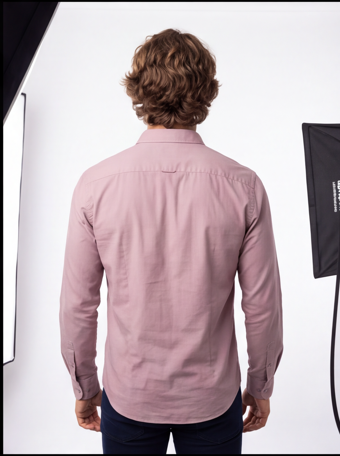 Cafe-X 100% Cotton Shirt, Pink - back