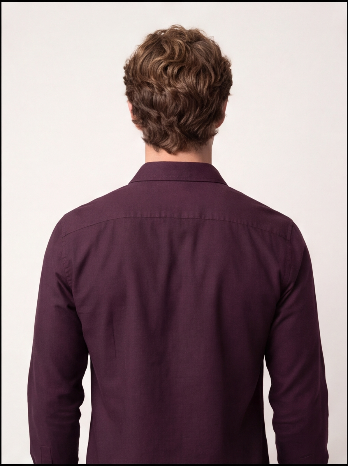 Cafe-X cotton shirt - maroon - back