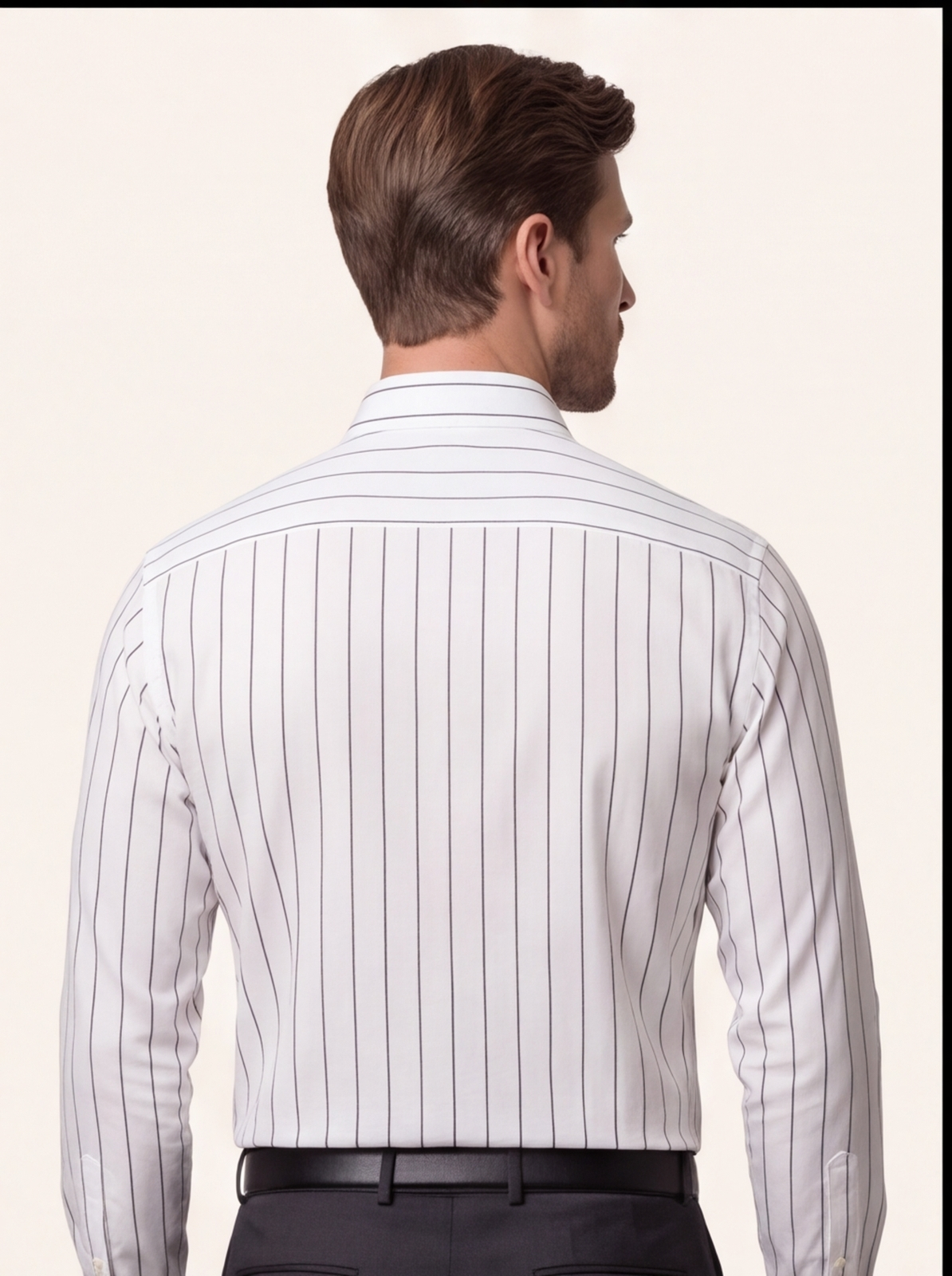 C-LINE striped shirt - white - back