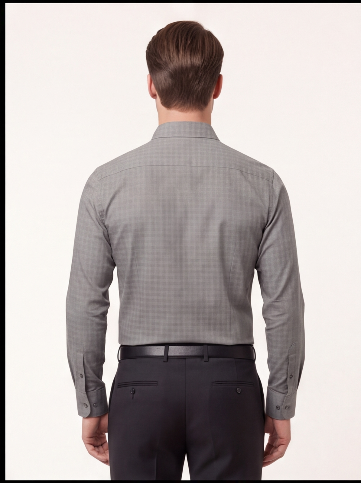 HIDE & SEEK dobby shirt - grey - back