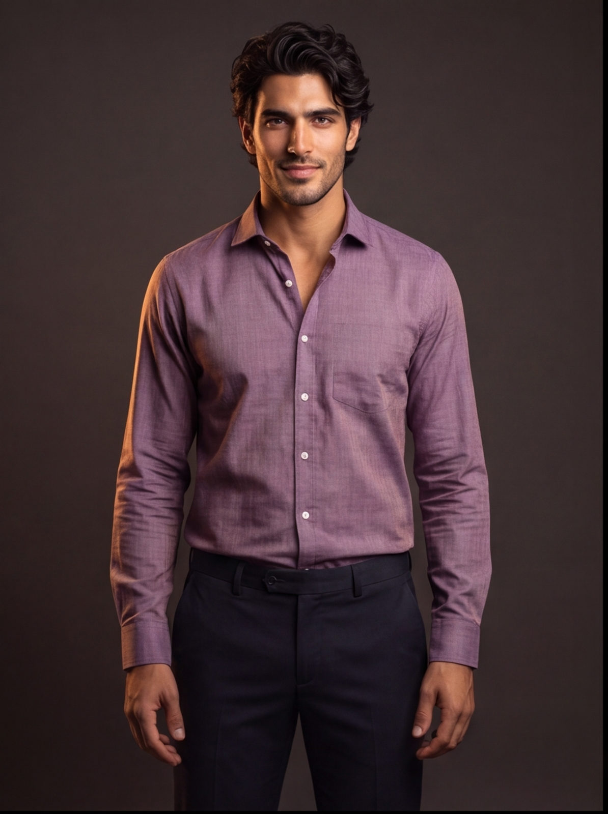 Cafe-X Cotton Dobby Party Shirt, Onion