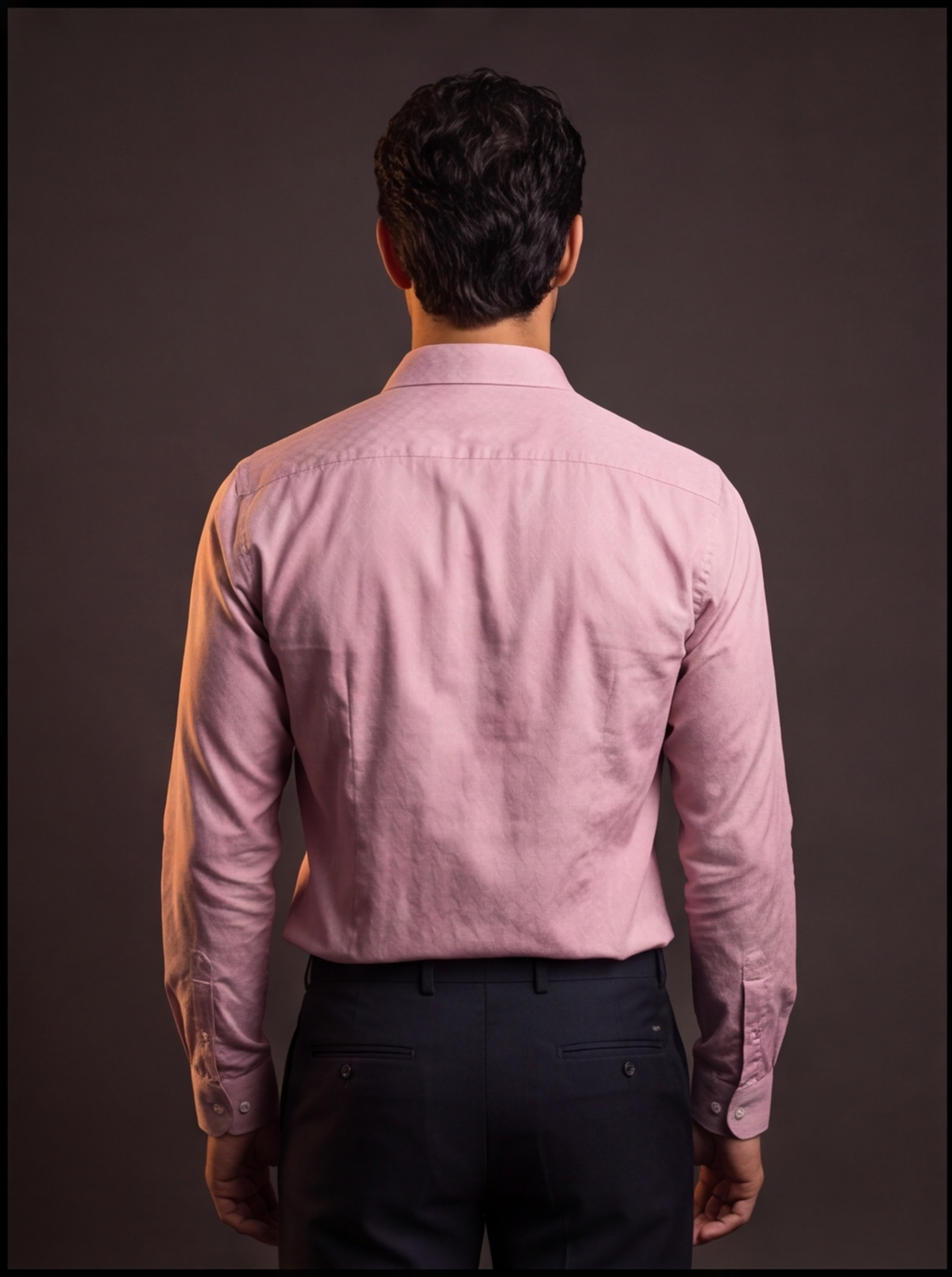 Cafe-X Cotton Dobby Party Shirt, Pink - back