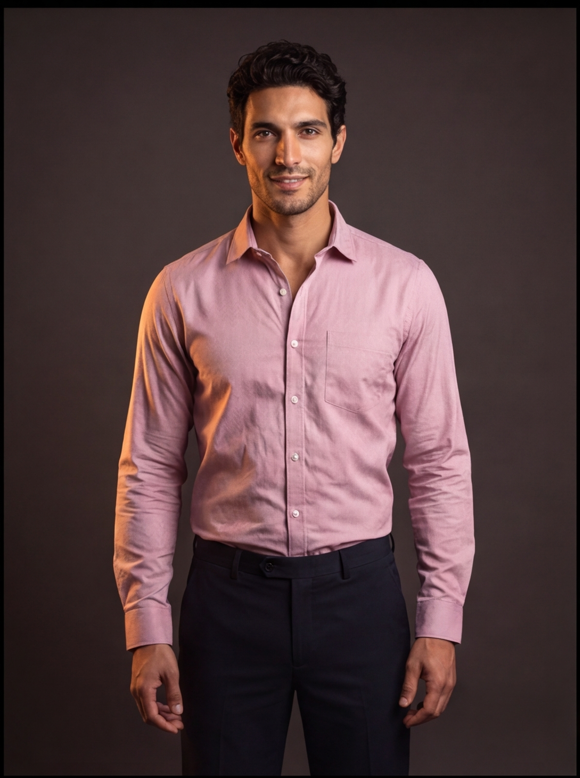 Cafe-X Cotton Dobby Party Shirt, Pink