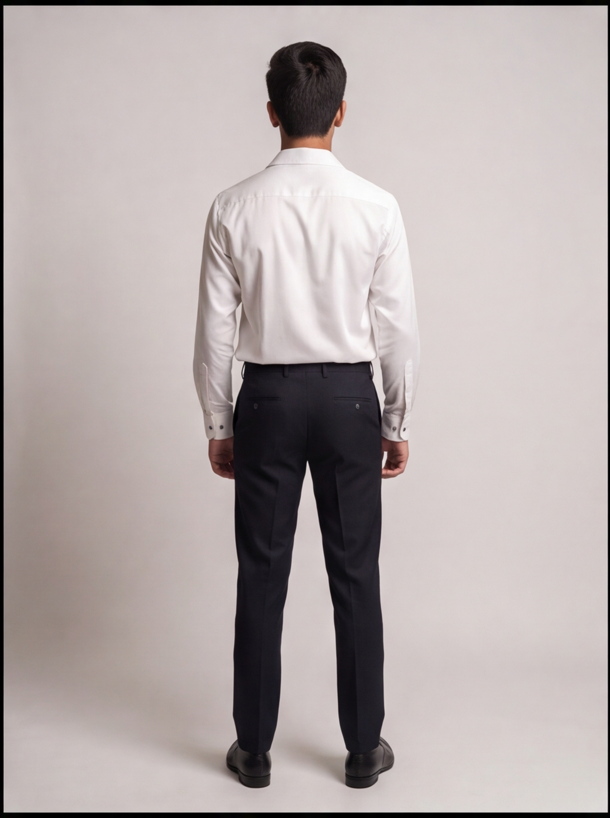 Sequin satin party shirt - white - back