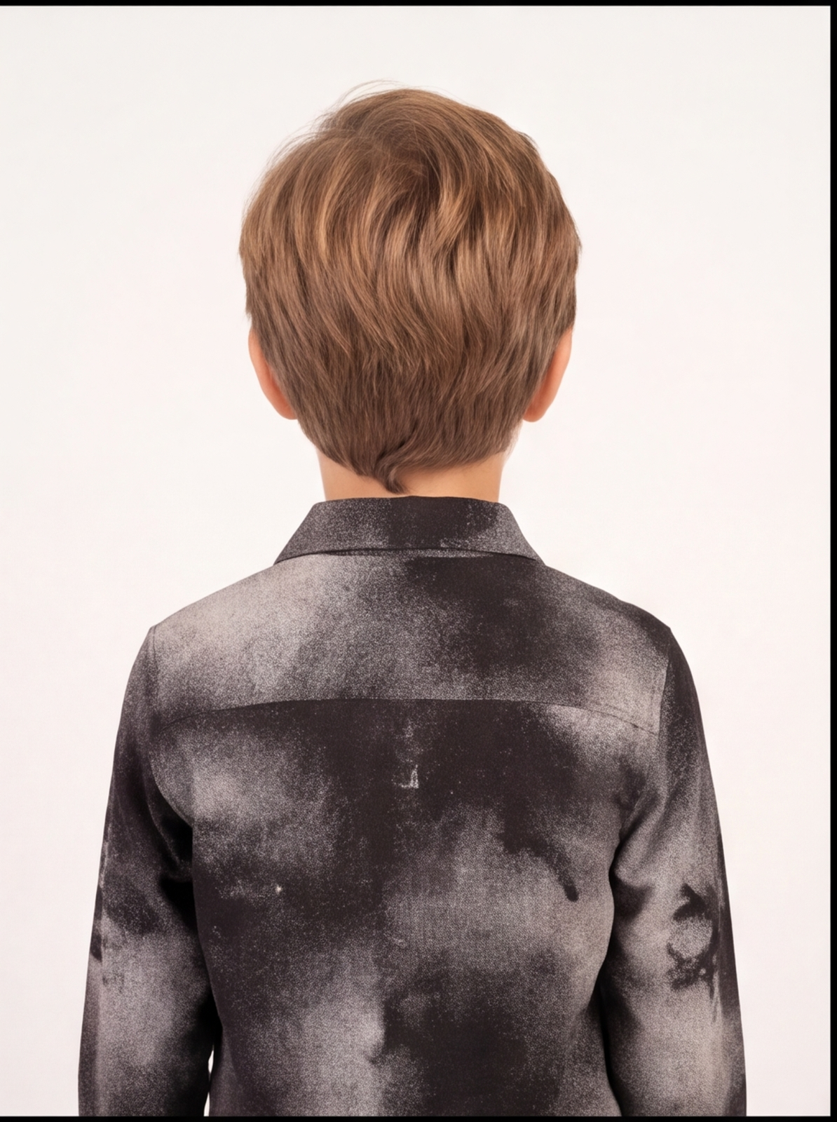 DIO Cotton Dobby Shirt - Black & White - Back