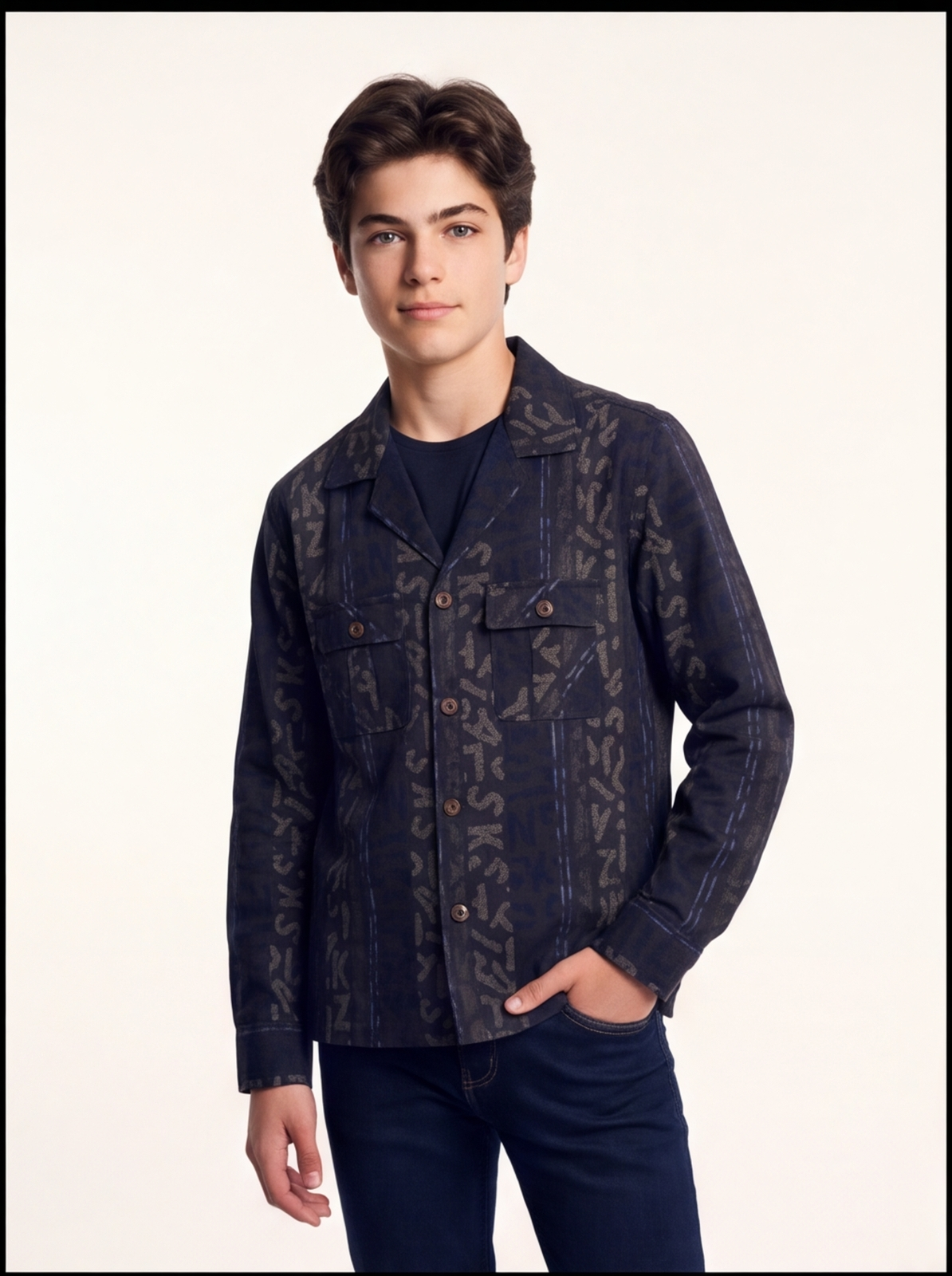 ESCOBAR shacket - brown - front