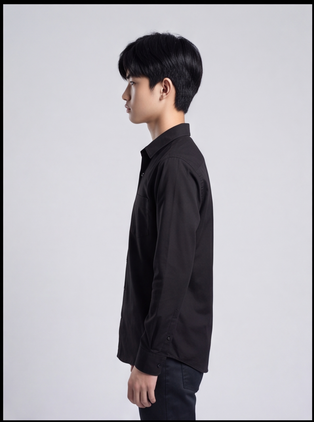 DIO Boys Plain Black Shirt back view