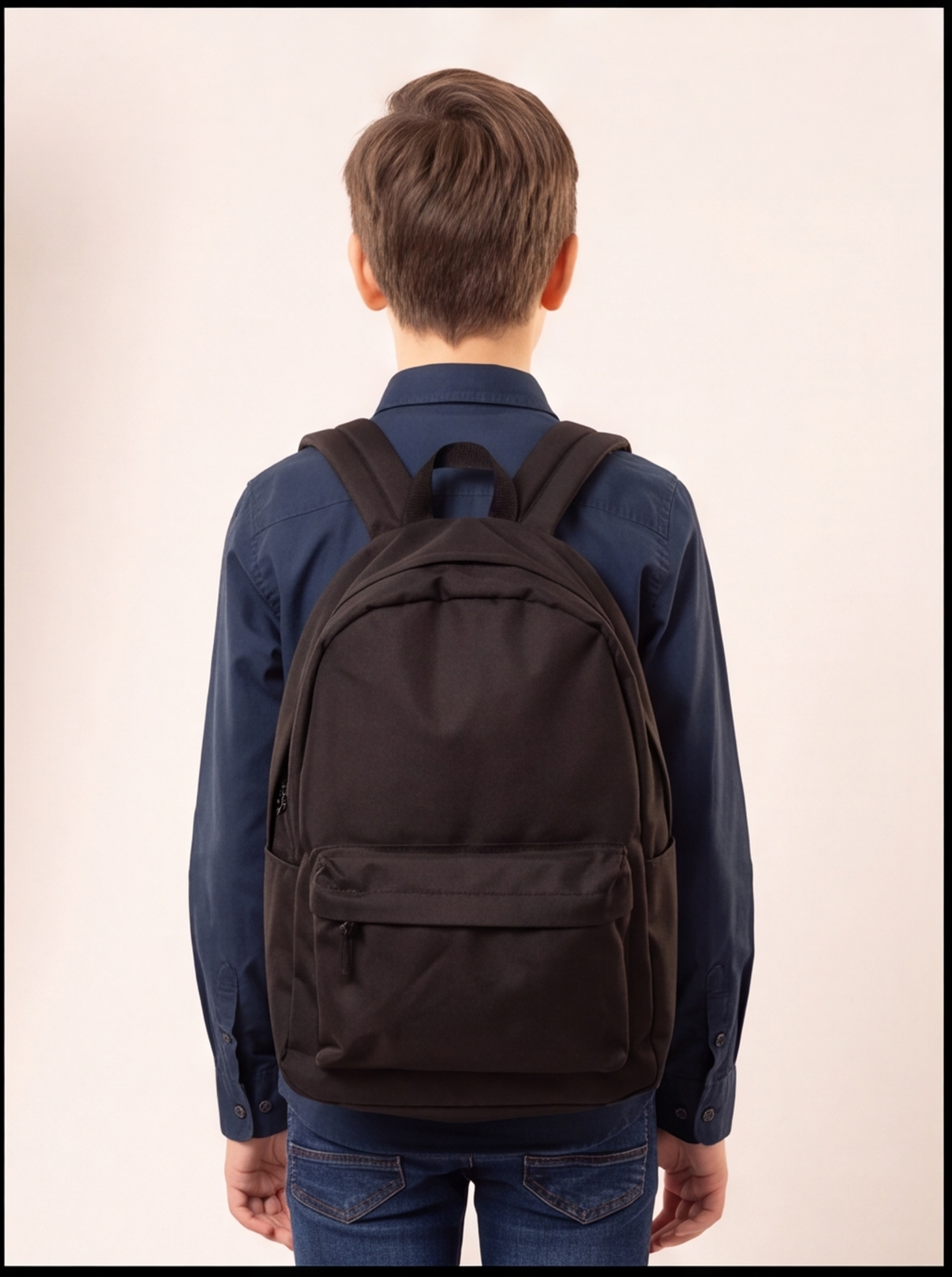 DIO Boys Casual Cotton Shirt, Airforce, back view