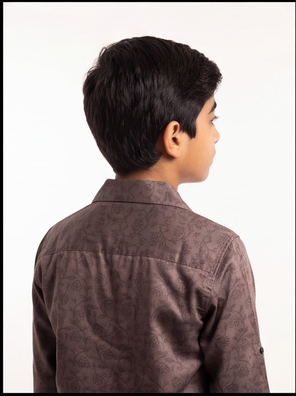 SAPPHIRE printed satin shirt - black - back
