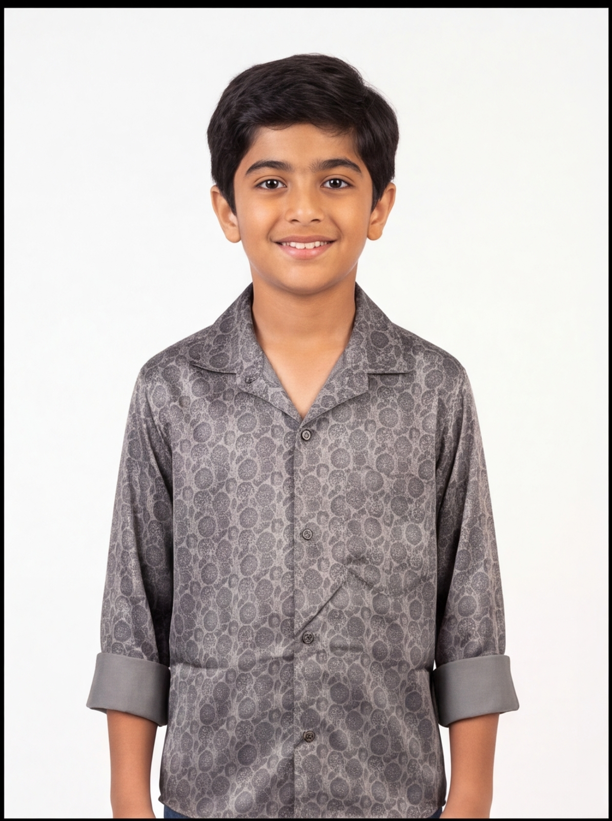 SAPPHIRE satin shirt - grey - front